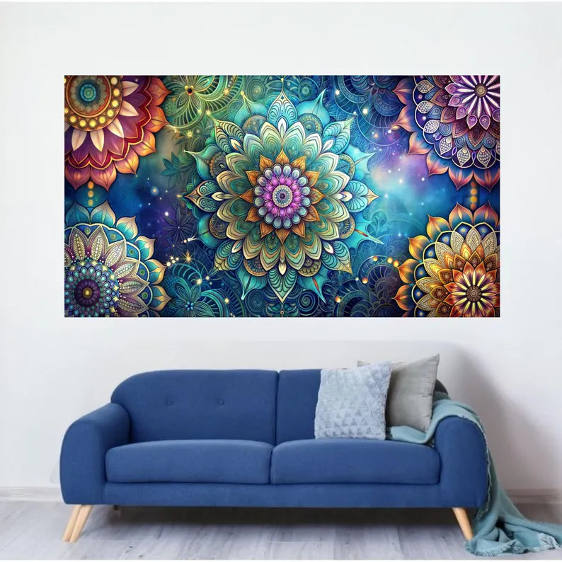 Vibrant Mandala Flowers